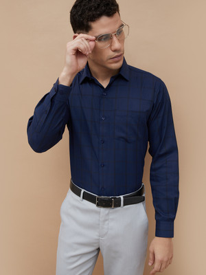 CODE by Lifestyle Men Checkered Casual Blue Shirt