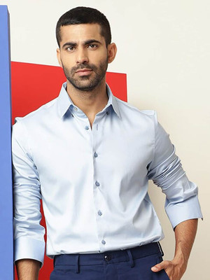 RARE RABBIT Men Solid Casual White Shirt