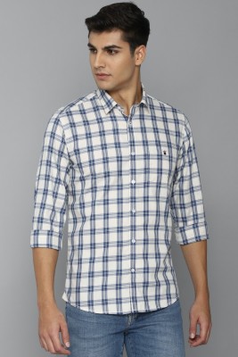 LOUIS PHILIPPE Men Checkered Casual Blue, White Shirt