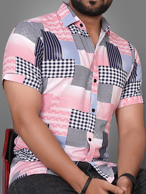 Voroxy Men Printed Casual Multicolor Shirt