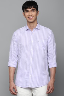 Allen Solly Men Striped Casual Purple Shirt