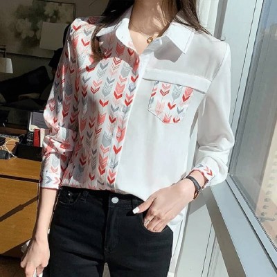 Our’s secret Women Printed Casual White, Pink Shirt