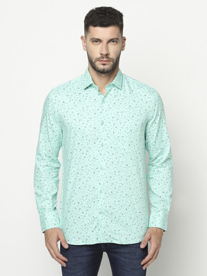 CRIMSOUNE CLUB Men Printed Casual Green Shirt