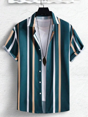 SHFASHION Men Printed Casual Multicolor Shirt