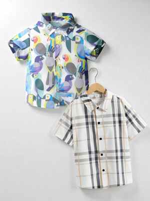 Sparrow ENTERPRISE Boys Printed Casual Multicolor Shirt(Pack of 2)