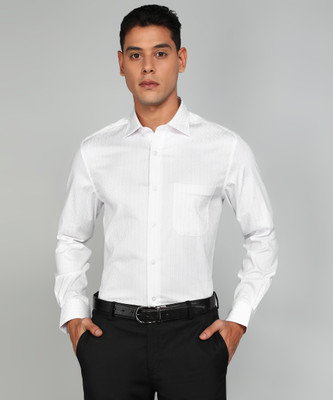 LOUIS PHILIPPE Men Solid Formal White Shirt