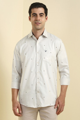 Allen Solly Men Printed Casual Beige Shirt