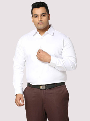 Reso Men Solid Formal White Shirt