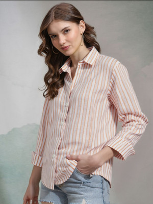 PERFECT PRODUCTIONS Women Solid Casual Beige Shirt