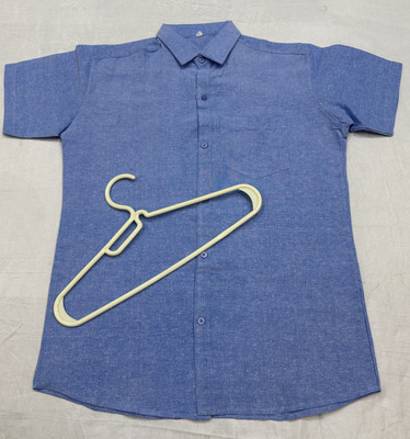A A ENTERPRISES Men Solid Formal Blue Shirt