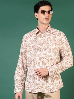 V-MART Men Printed Casual Brown Shirt