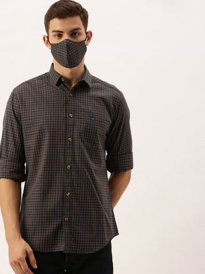 The Indian Garage Co. Men Checkered Casual Green Shirt
