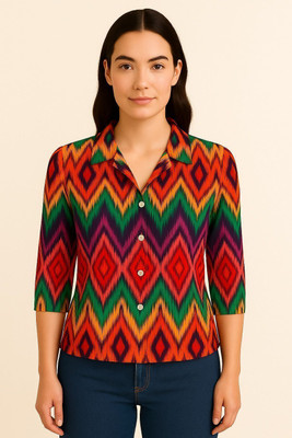 GLENZI Women Printed Casual Multicolor Shirt