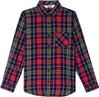 CANTABIL Boys Checkered Casual Multicolor Shirt