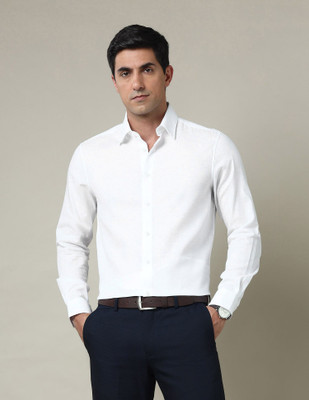 ARROW Men Solid Formal White Shirt