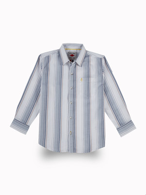 GINI & JONY Boys Striped Casual Blue Shirt