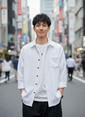 KRM Men Embroidered Casual White Shirt