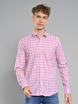 KILLER Men Checkered Casual Purple Shirt