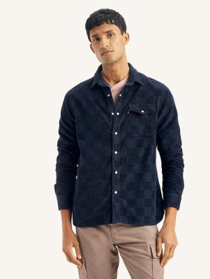 LEVI'S Men Printed Casual Blue Shirt