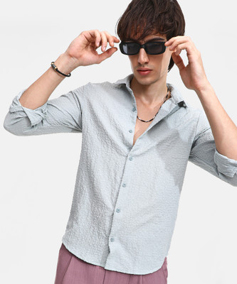CAMPUS SUTRA Men Printed Casual Grey Shirt