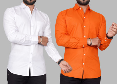 METRONAUT Men Solid Casual Multicolor Shirt(Pack of 2)
