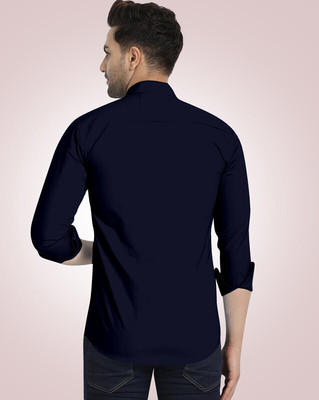 CHEAPSHIRTS Men Solid Casual Blue Shirt