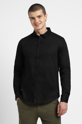 FOREVER 21 Men Solid Casual Black Shirt