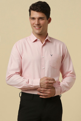 Allen Solly Men Solid Formal Pink Shirt