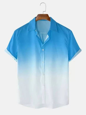 JANAKI ENTERPRISE Men Printed Casual Blue Shirt