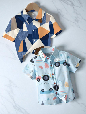 KHODAL TRENDZ Boys Printed Casual Multicolor Shirt