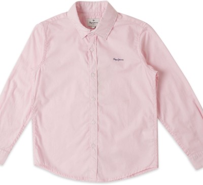 Pepe Jeans Boys Solid Casual Pink Shirt