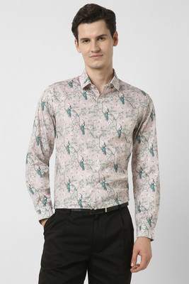 PETER ENGLAND Men Printed Formal Grey Shirt
