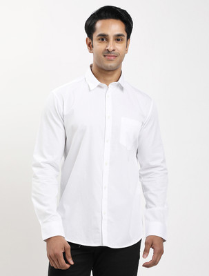 INDIAN TERRAIN Men Solid Casual White Shirt
