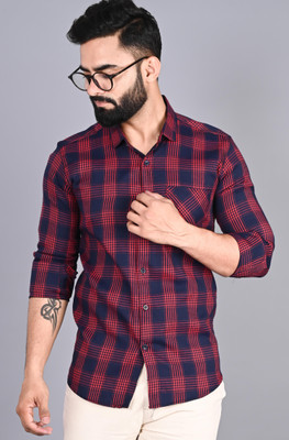 FUBAR Men Checkered Casual Multicolor Shirt