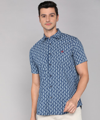 Van Heusen Academy Men Checkered Casual Blue Shirt