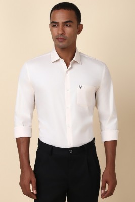 Allen Solly Men Solid Formal Cream Shirt