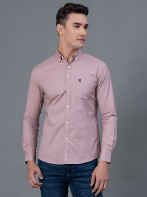 RED TAPE Men Solid Casual Pink Shirt