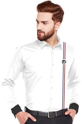 Indian Fashionista Men Printed Casual White Shirt