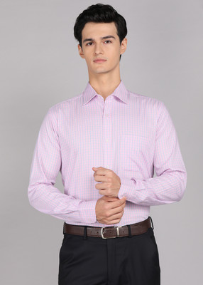 Raymond Men Self Design Formal Purple Shirt