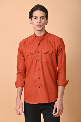Lee Cross Men Solid Casual Red Shirt