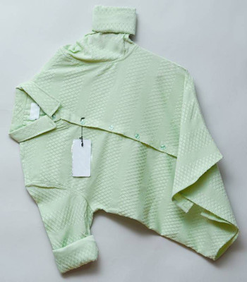 AVAKAR Men Self Design Casual Light Green Shirt