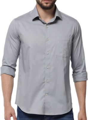 AMERICAN SKY Men Solid Casual Grey Shirt