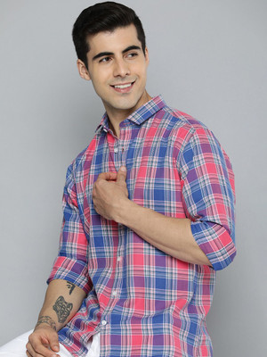 Mast & Harbour Men Checkered Casual Red Shirt