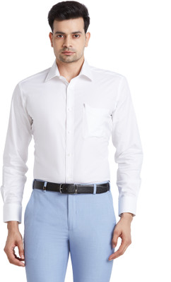 PARK AVENUE Men Solid Formal Yellow Shirt