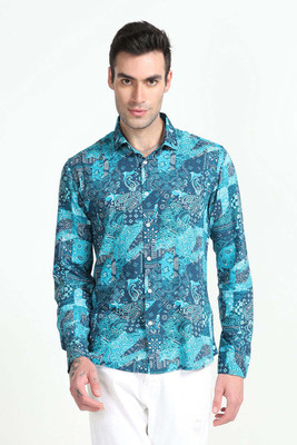Snitch Men Printed Casual Multicolor Shirt