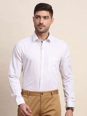 INVICTUS Men Printed Formal White Shirt