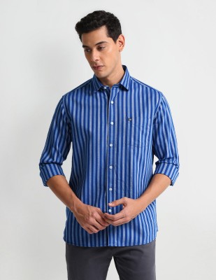 Arrow Sport Men Striped Casual Blue Shirt