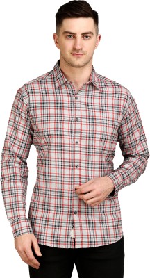 Apuesto Men Checkered Casual Grey Shirt