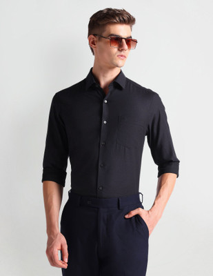 ARROW Men Solid Formal Black Shirt