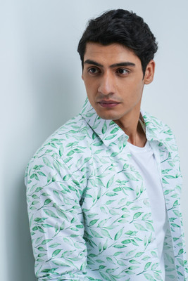 REVOLTINO Men Printed Casual Green Shirt